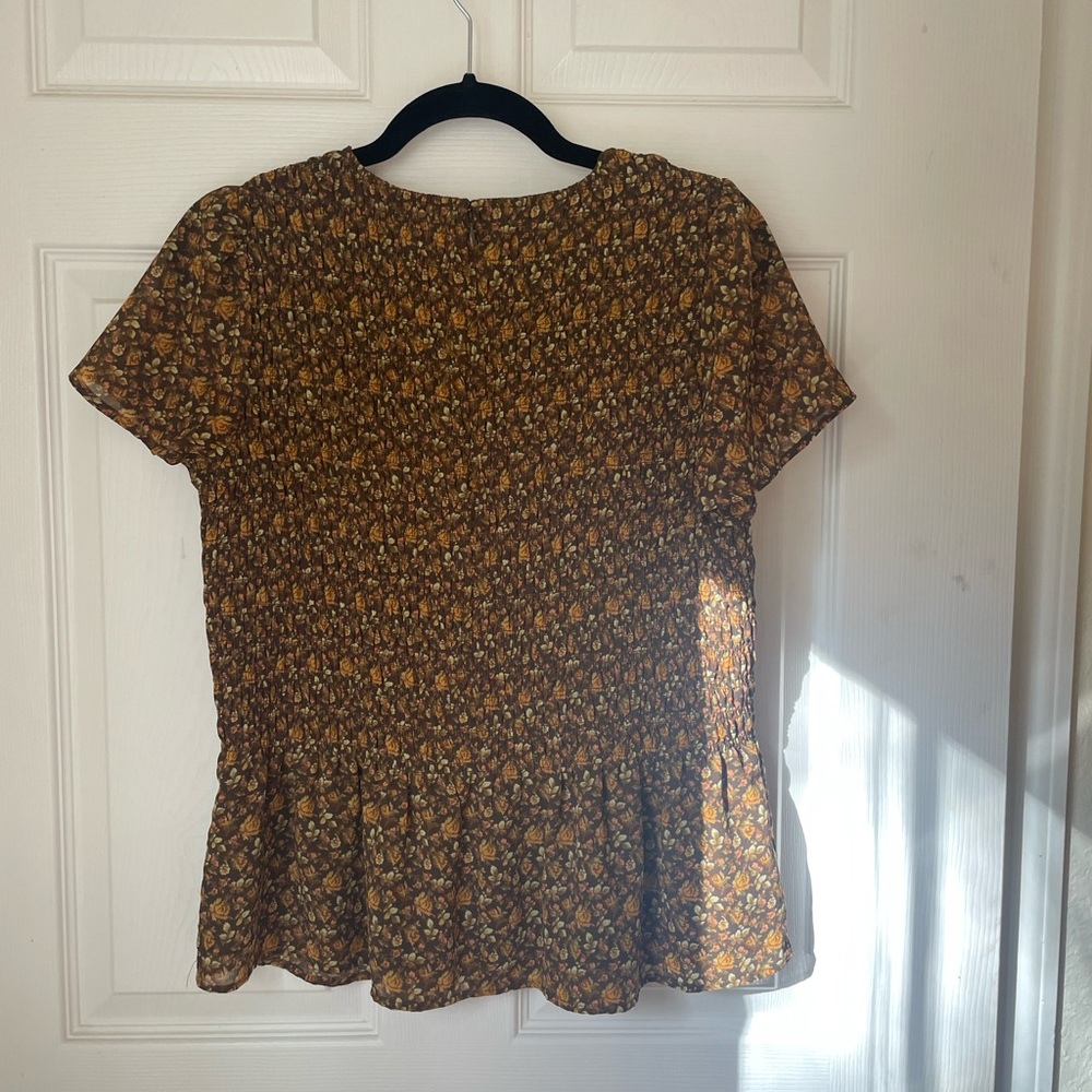 Madewell Resourced Georgette Lucie Flutter Sleeve Top - Picture 6 of 9